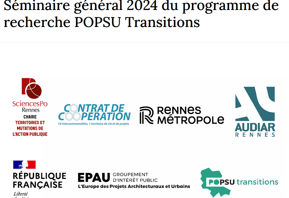 POPSU Transitions : Changer d’échelles ? La coopération territoriale – 10/10
