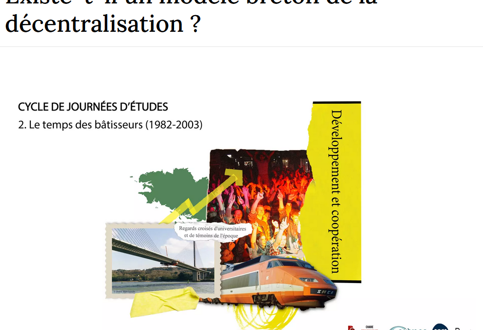 Existe-t-il un modèle breton de la décentralisation ? le 09/10/2024