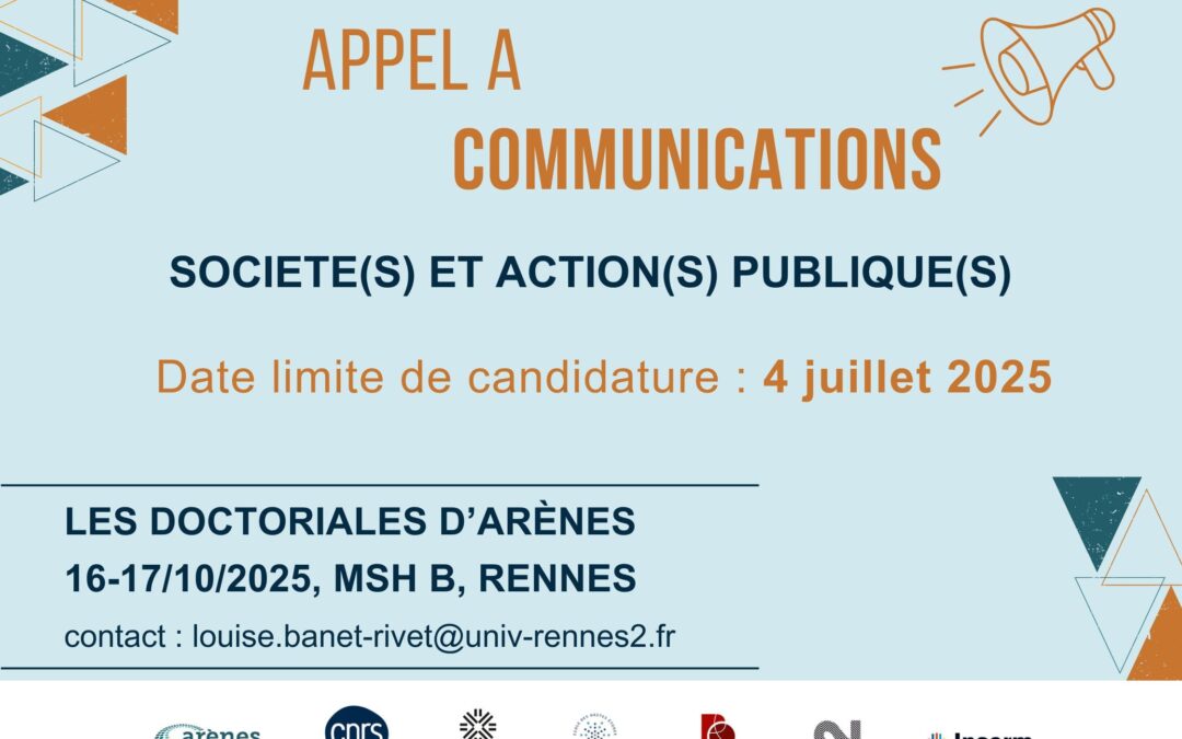 Appel à communication : Doctoriales – 04/07/2025