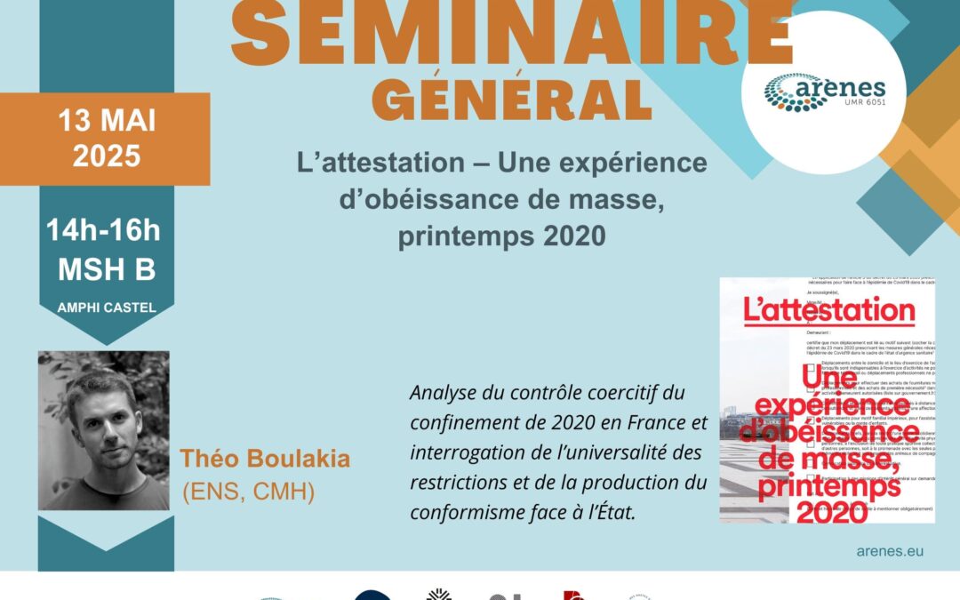 L’attestation – Une expérience d’obéissance de masse, printemps 2020 (Théo Boulakia) – 13/05